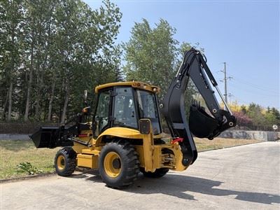 388T Backhoe Loader A Leg ,With 6 in 1 Bucket,Telescopic Arm,300mm Bucket